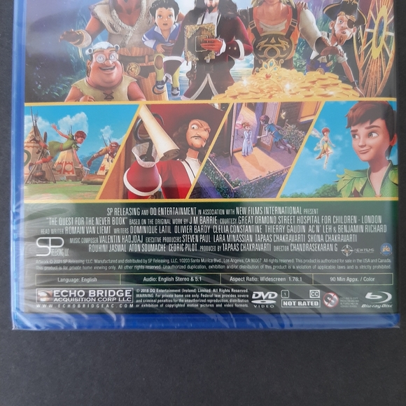 Peter Pan: The Quest for the Never Book Blu-Ray + DVD Combo Pack NEW SEALED - Picture 10 of 10